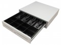 AURES 3S-430 peňažná zásuvka biela(1x bezpečnostná štrbina, 4x bankovky, 8x mince)